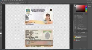 Angola id card V2 psd template