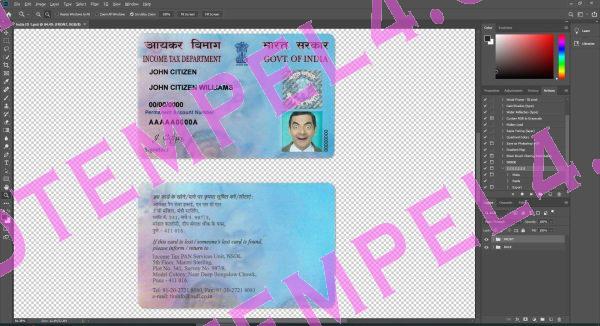 India Tax id card