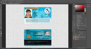 Italy blue id card - version 1