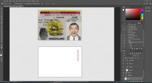 Venezuela id card psd